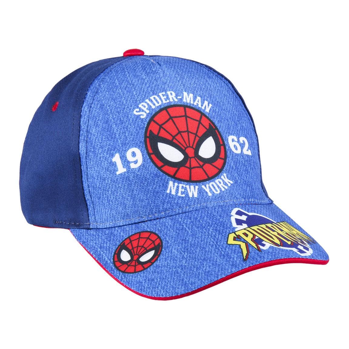 Spiderman mėlyna kepurė su snapeliu berniukams, 53 cm